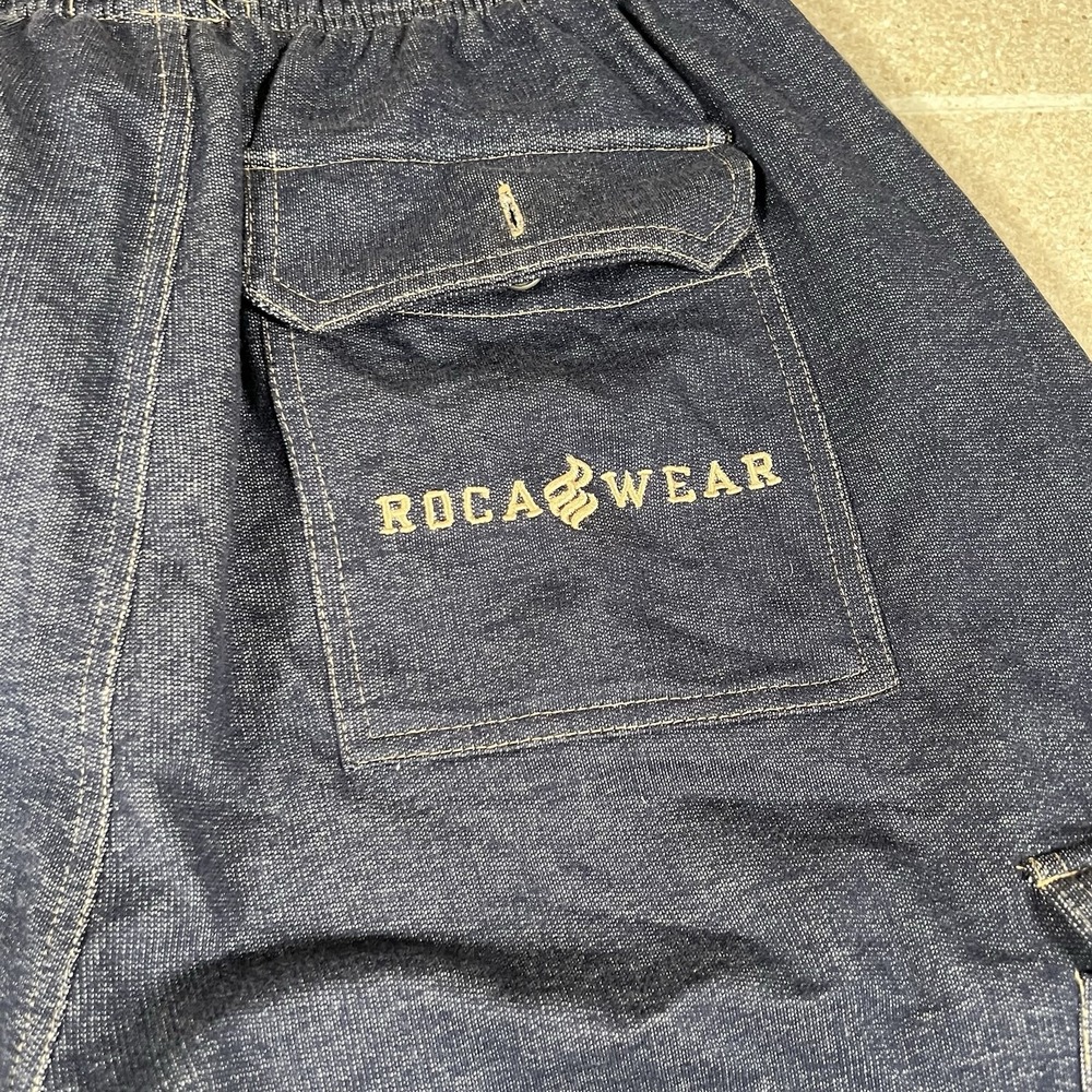 Vintage Y2K Rocawear Cargo Sweatpants Baggy Hiphop Skate Rap Size L Wide Leg - Picture 7 of 10